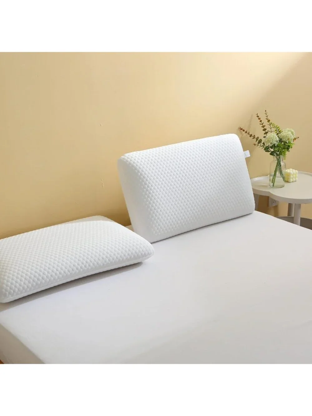 〽️Memory Foam Bed Pillows Queen Size Pillow for Neck Pain Relief Washable Cover